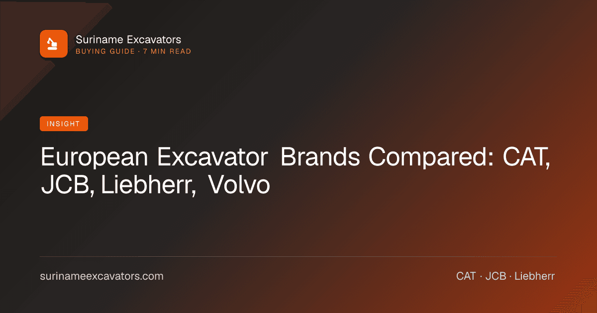European Excavator Brands Compared: CAT, JCB, Liebherr, Volvo