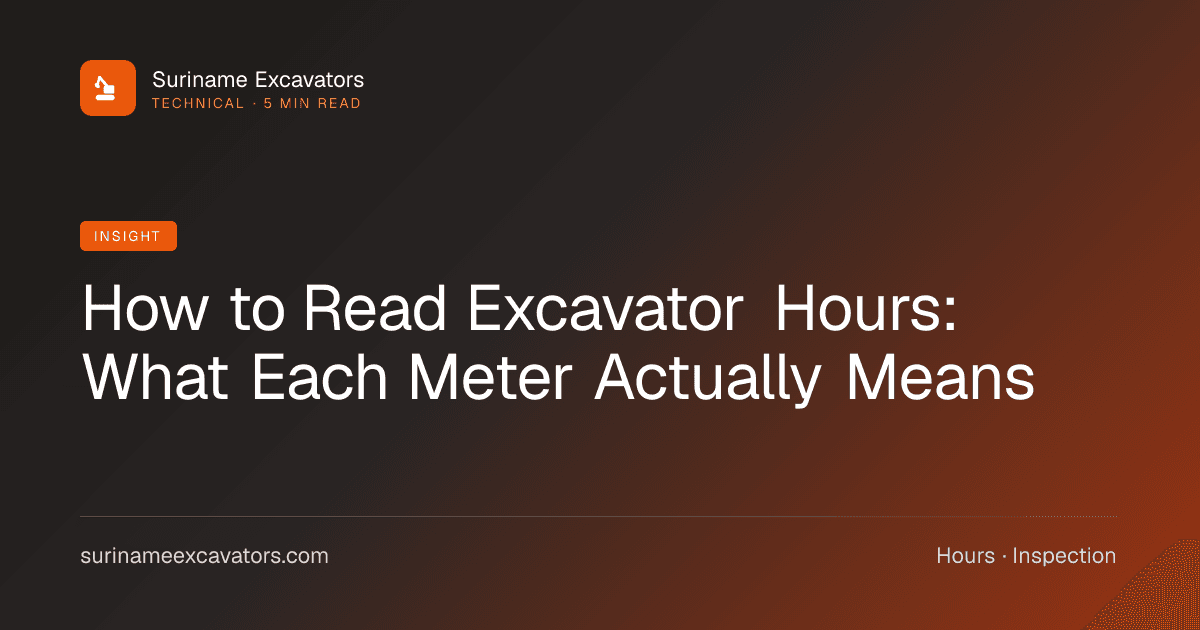 How to Read Excavator Hours: What Each Meter Actually Means
