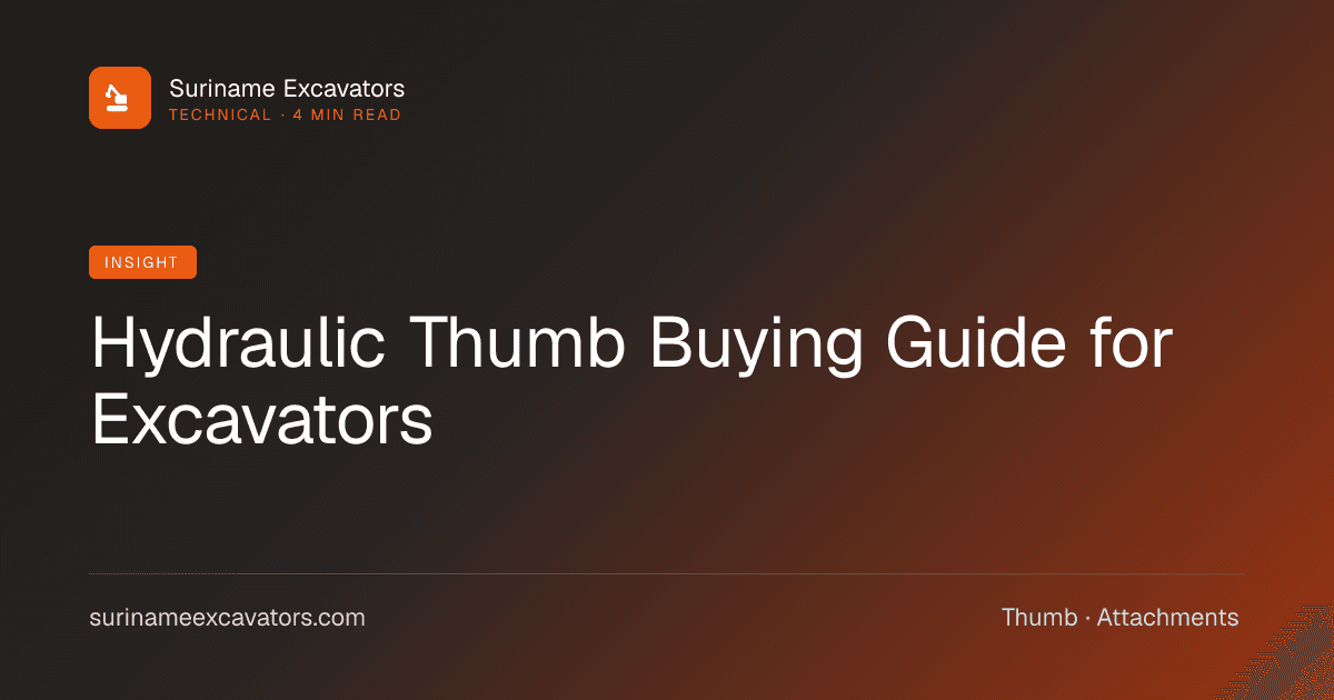 Hydraulic Thumb Buying Guide for Excavators