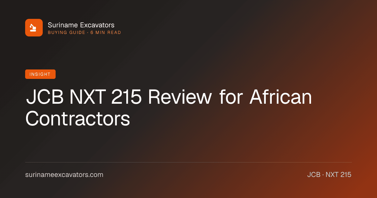 JCB NXT 215 Review for African Contractors