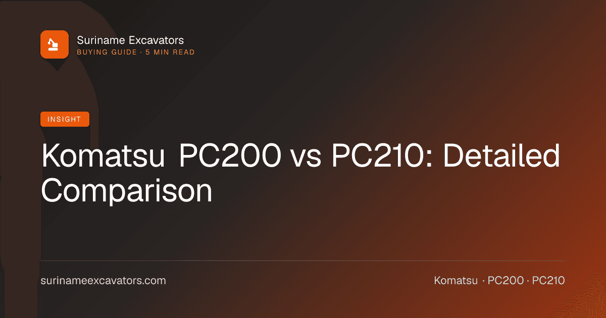 Komatsu PC200 vs PC210: Detailed Comparison